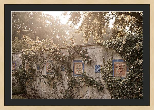 Garden Wall With Ornamental Tiles