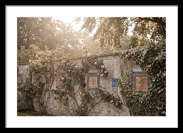 Garden Wall With Ornamental Tiles