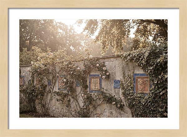 Garden Wall With Ornamental Tiles