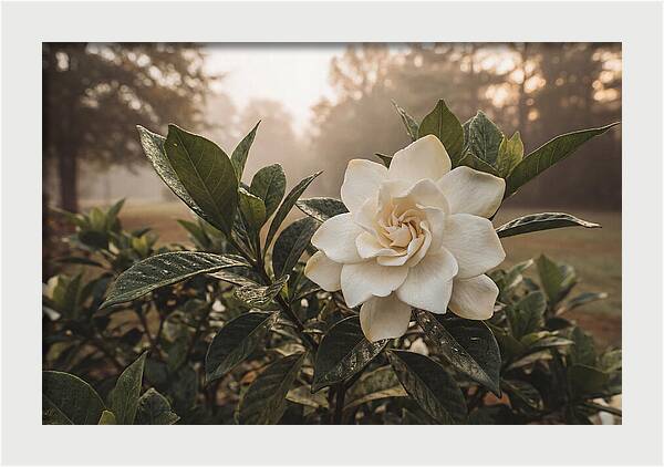 Gardenia Bloom In Morning Light