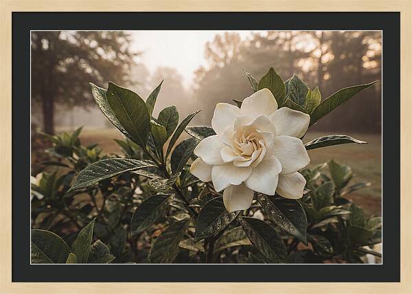 Gardenia Bloom In Morning Light