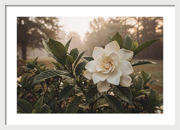 Gardenia Bloom In Morning Light