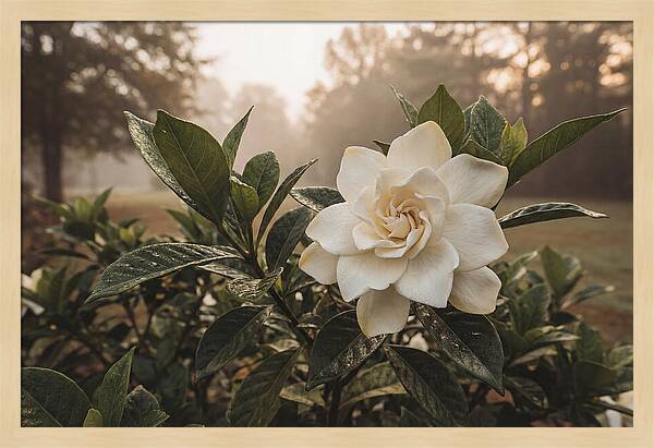 Gardenia Bloom In Morning Light