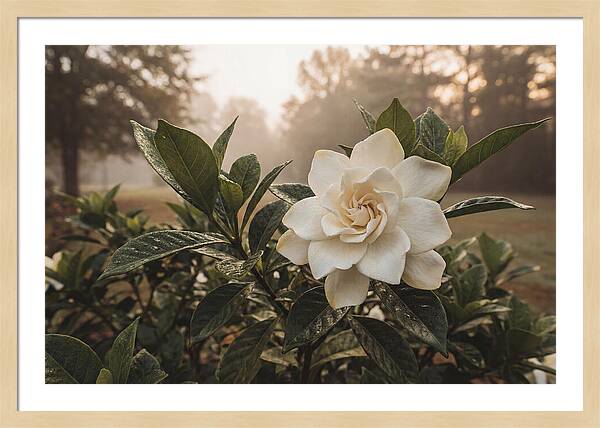 Gardenia Bloom In Morning Light