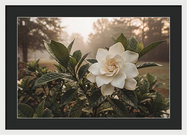 Gardenia Bloom In Morning Light