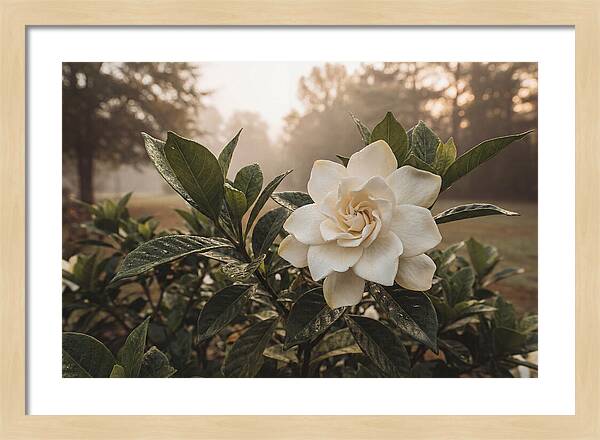Gardenia Bloom In Morning Light