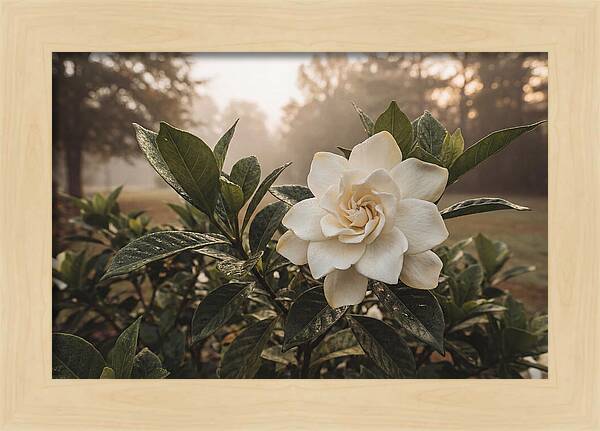 Gardenia Bloom In Morning Light