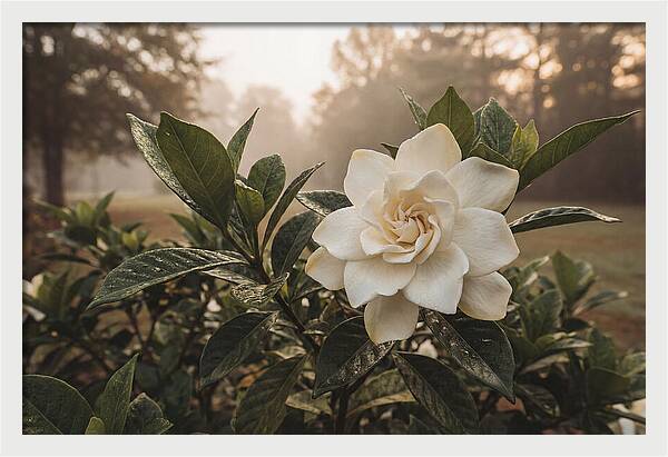 Gardenia Bloom In Morning Light