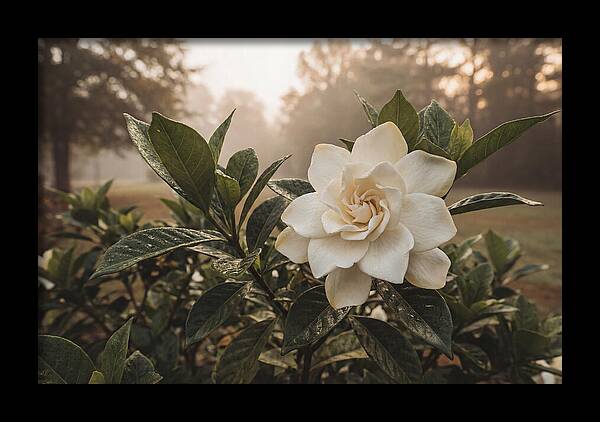 Gardenia Bloom In Morning Light