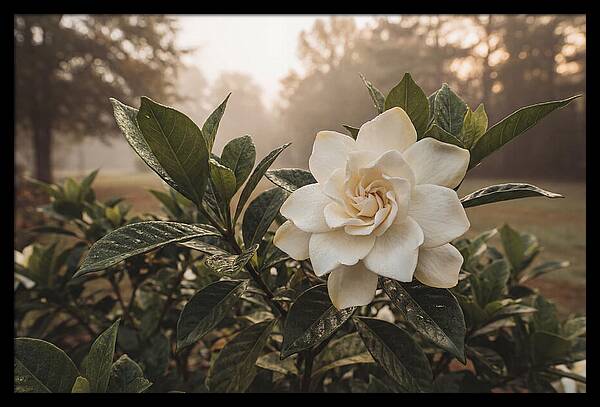 Gardenia Bloom In Morning Light