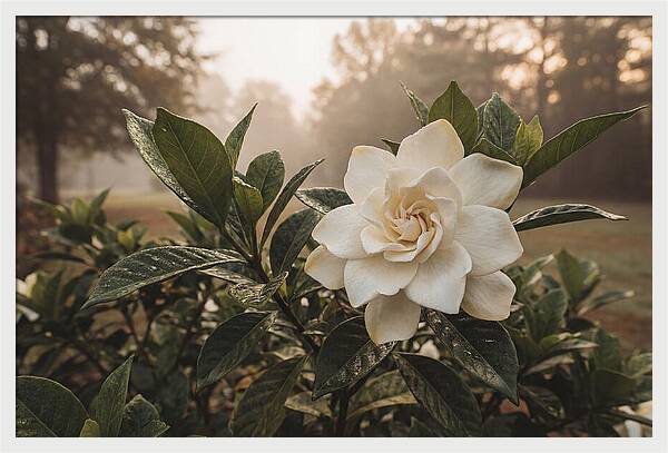 Gardenia Bloom In Morning Light