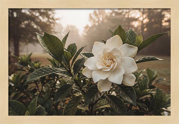 Gardenia Bloom In Morning Light