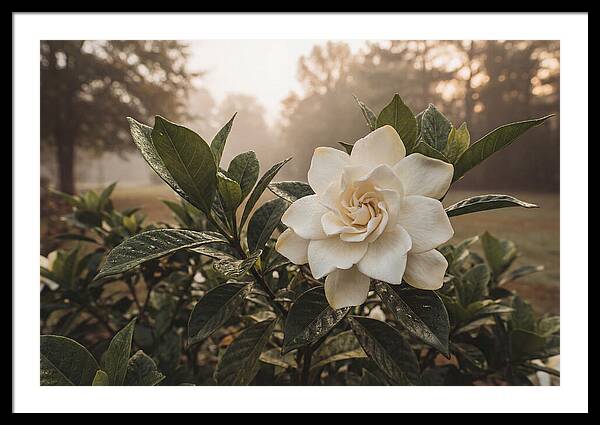 Gardenia Bloom In Morning Light
