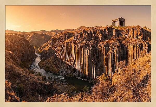 Garni Gorge At Sunset