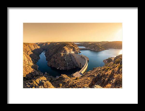 Garrison Dam At Sunset