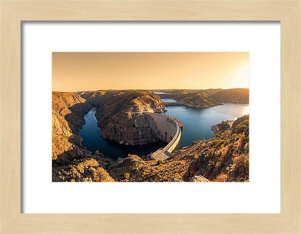 Garrison Dam At Sunset