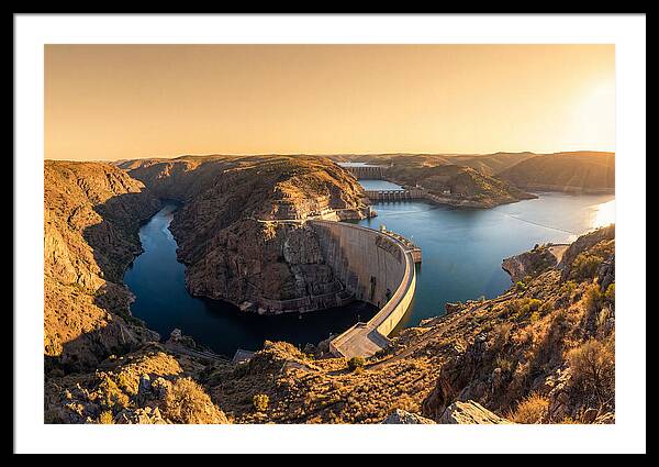 Garrison Dam At Sunset