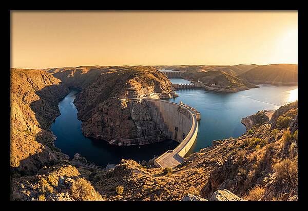 Garrison Dam At Sunset
