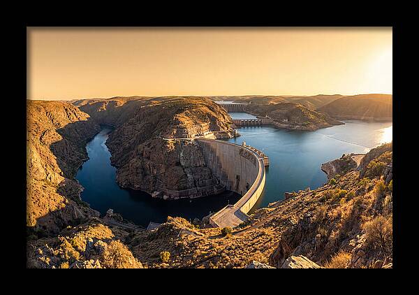 Garrison Dam At Sunset