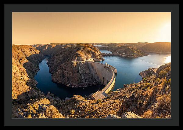 Garrison Dam At Sunset