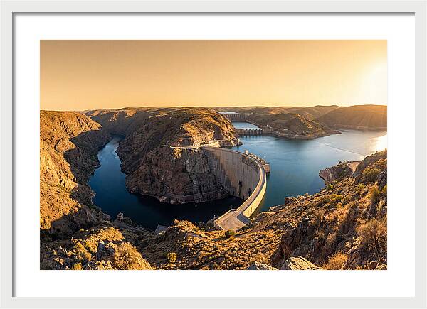 Garrison Dam At Sunset