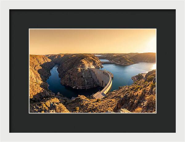 Garrison Dam At Sunset