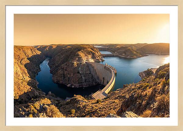 Garrison Dam At Sunset