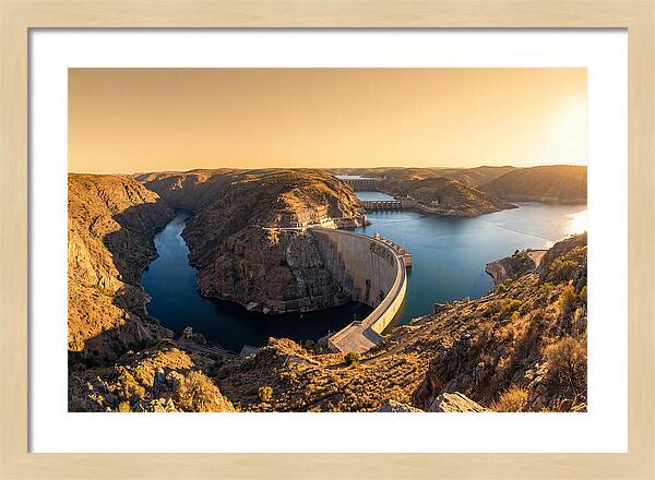 Garrison Dam At Sunset
