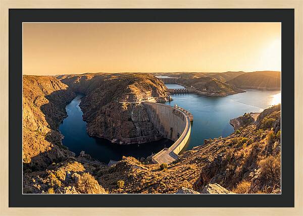 Garrison Dam At Sunset