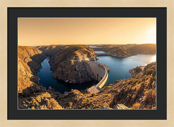 Garrison Dam At Sunset