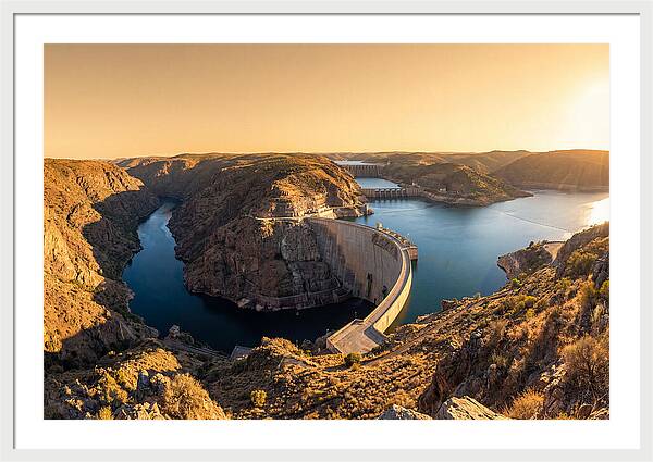 Garrison Dam At Sunset