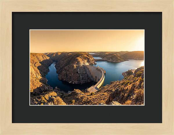 Garrison Dam At Sunset