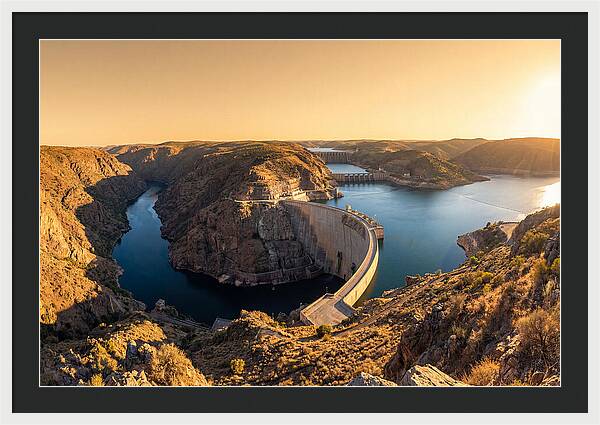 Garrison Dam At Sunset