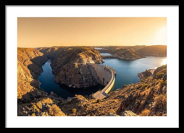 Garrison Dam At Sunset