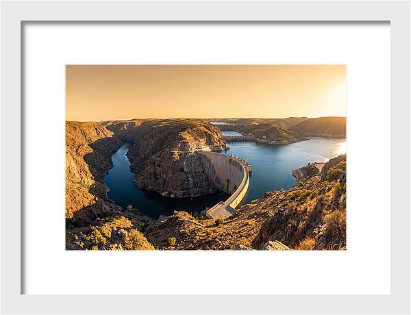 Garrison Dam At Sunset