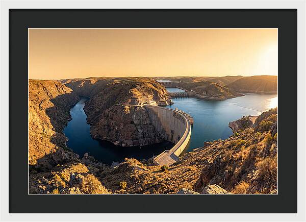 Garrison Dam At Sunset