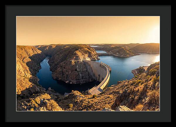 Garrison Dam At Sunset