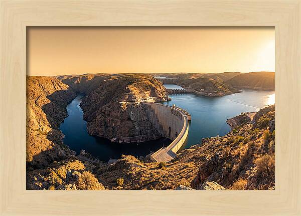 Garrison Dam At Sunset