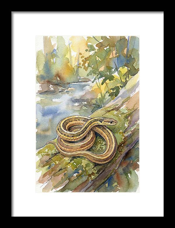 Garter Snake Among Natures Beauty