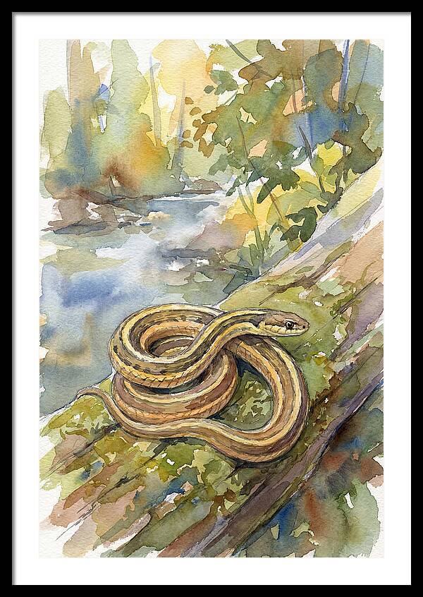 Garter Snake Among Natures Beauty