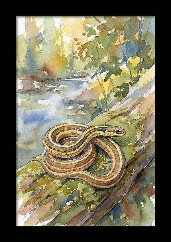 Garter Snake Among Natures Beauty