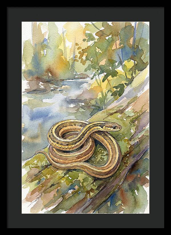 Garter Snake Among Natures Beauty