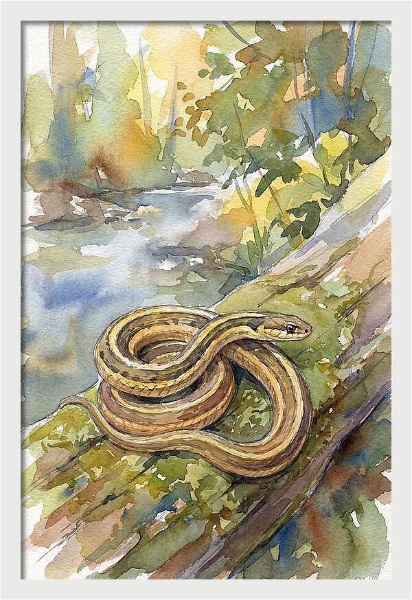 Garter Snake Among Natures Beauty