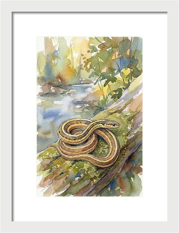Garter Snake Among Natures Beauty