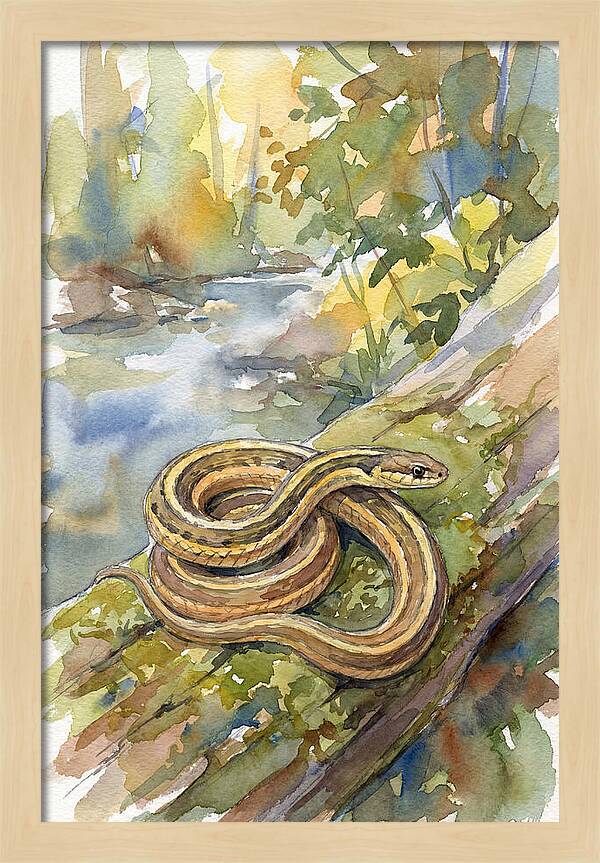 Garter Snake Among Natures Beauty