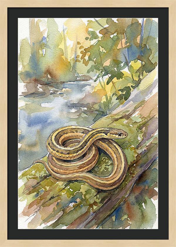 Garter Snake Among Natures Beauty