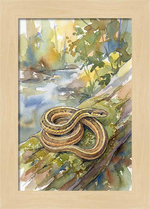 Garter Snake Among Natures Beauty