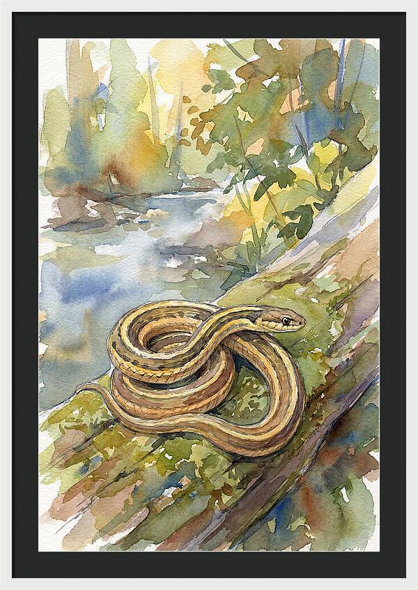 Garter Snake Among Natures Beauty