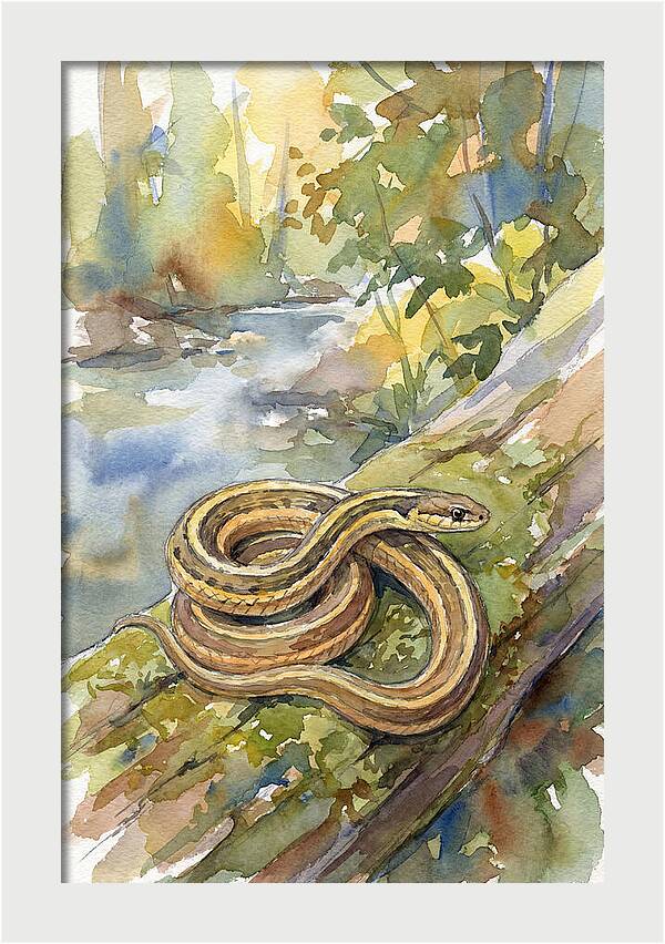 Garter Snake Among Natures Beauty