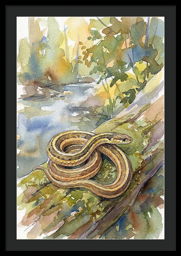Garter Snake Among Natures Beauty